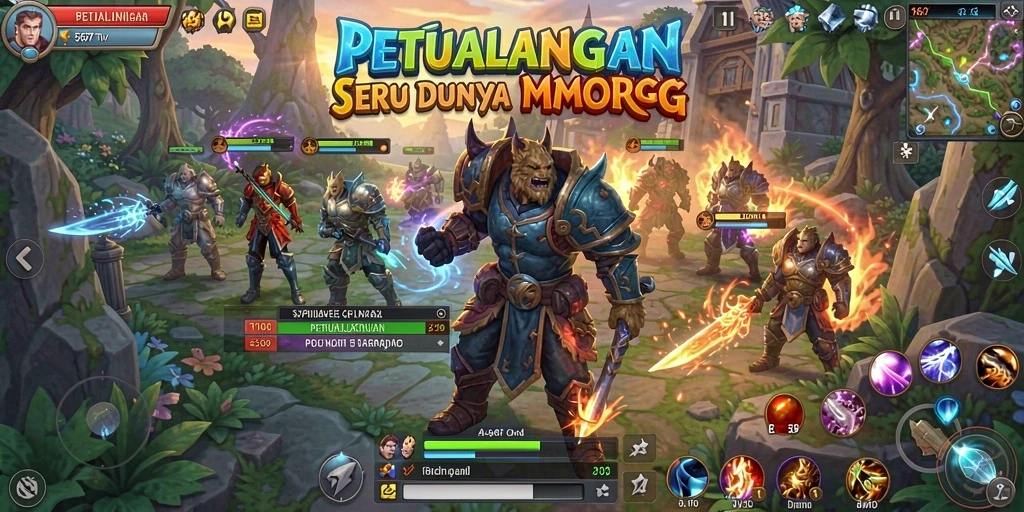 Cuplikan gameplay 567TV yang menampilkan aksi petualangan MMORPG.