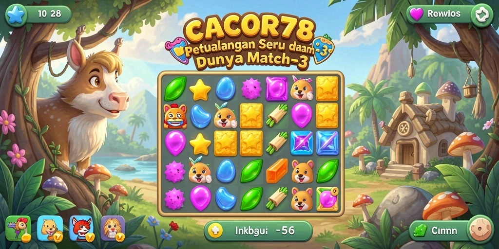 Game Match-3 yang menampilkan gameplay seru dan warna-warni.