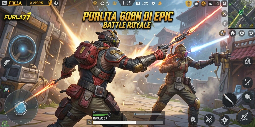 Tangkapan layar gameplay FURLA77 dengan aksi Battle Royale yang mendebarkan.