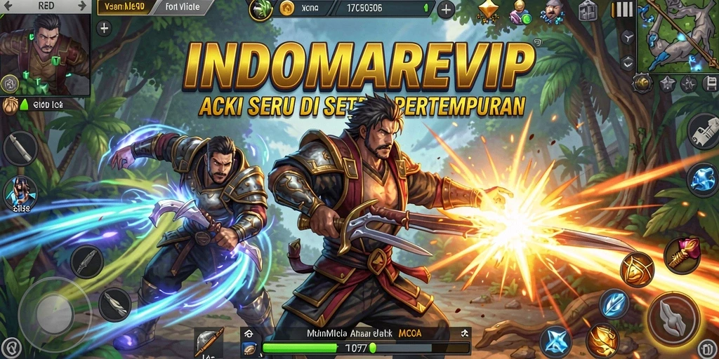 Tampilan gameplay action yang mendebarkan di INDOMAREVIP.