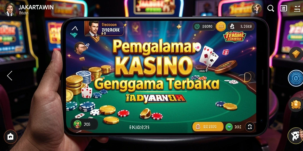 Screenshot JAKARTAWIN menampilkan berbagai permainan Kasino yang seru.