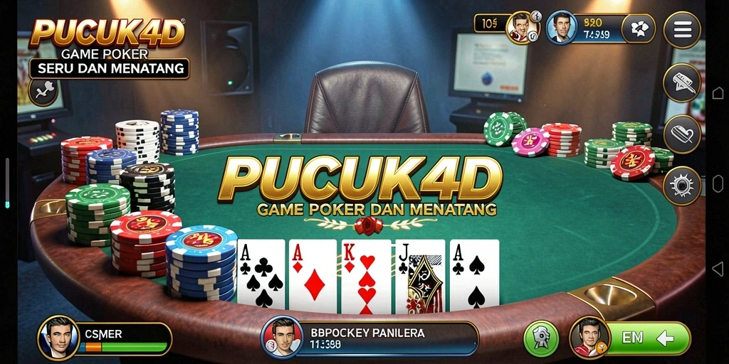 Tampilan gameplay menarik di PUCUK4D saat bermain Poker.