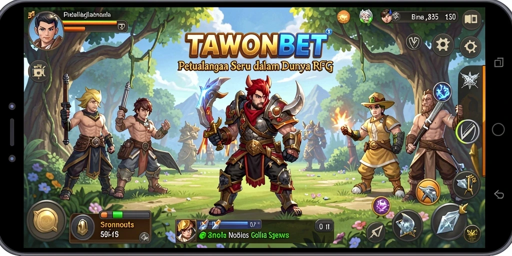 Tampilan gameplay RPG menakjubkan di TAWONBET dengan petualangan seru.