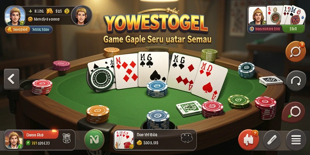 Tampilan gameplay Gaple yang menarik di YOWESTOGEL.